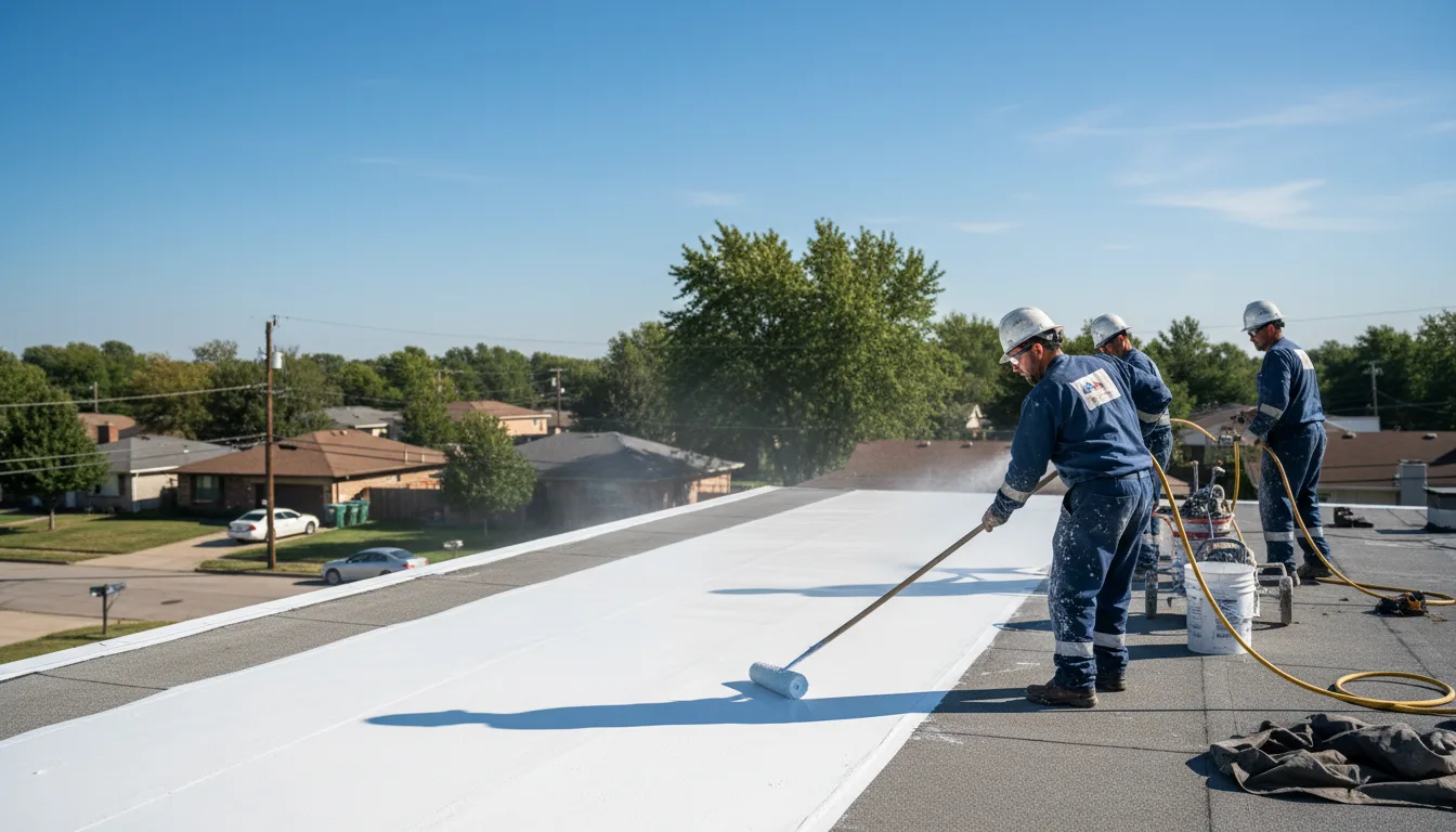 Commercial roof coating in Orangeville, IL near me